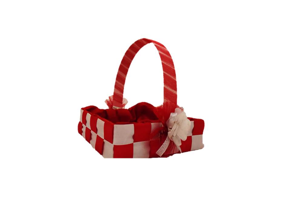 RED & WHITE BASKET
