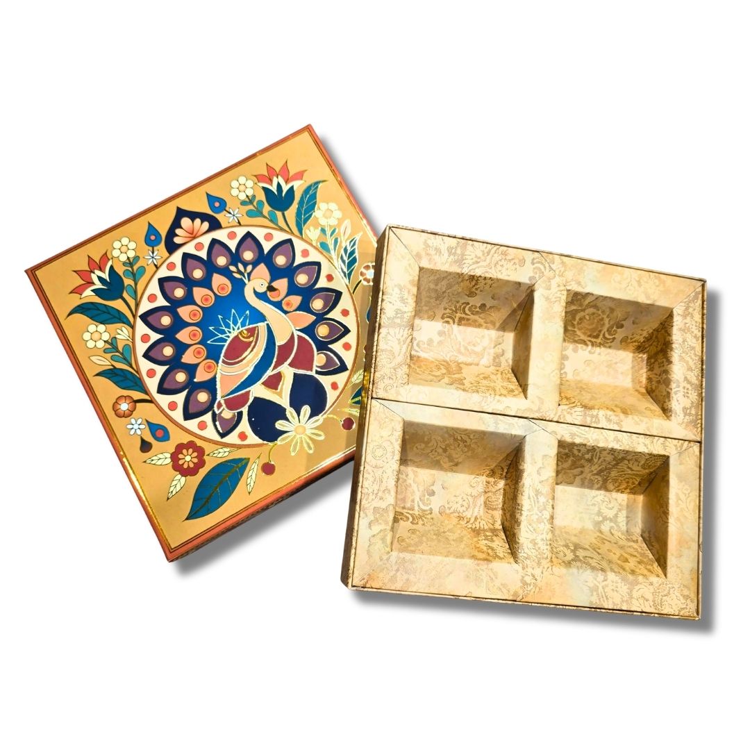 4 Compartment Dry Fruit Box 1026 J - Image 4
