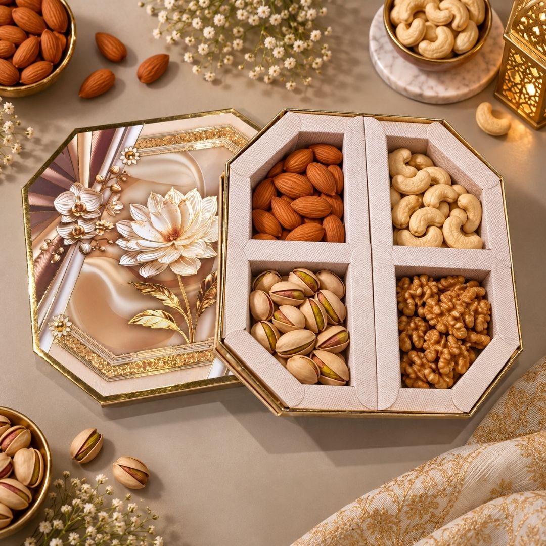 4 Compartment Dry Fruit Box 1048