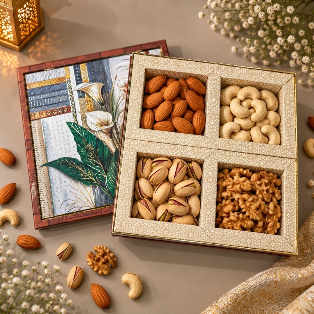 4 Compartment Dry Fruit Box 2602