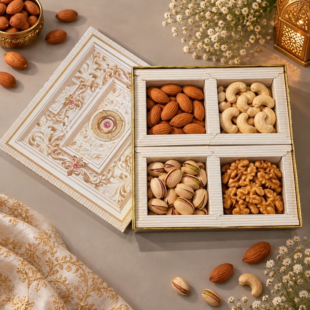 4 Compartment Dry Fruit Box 2604