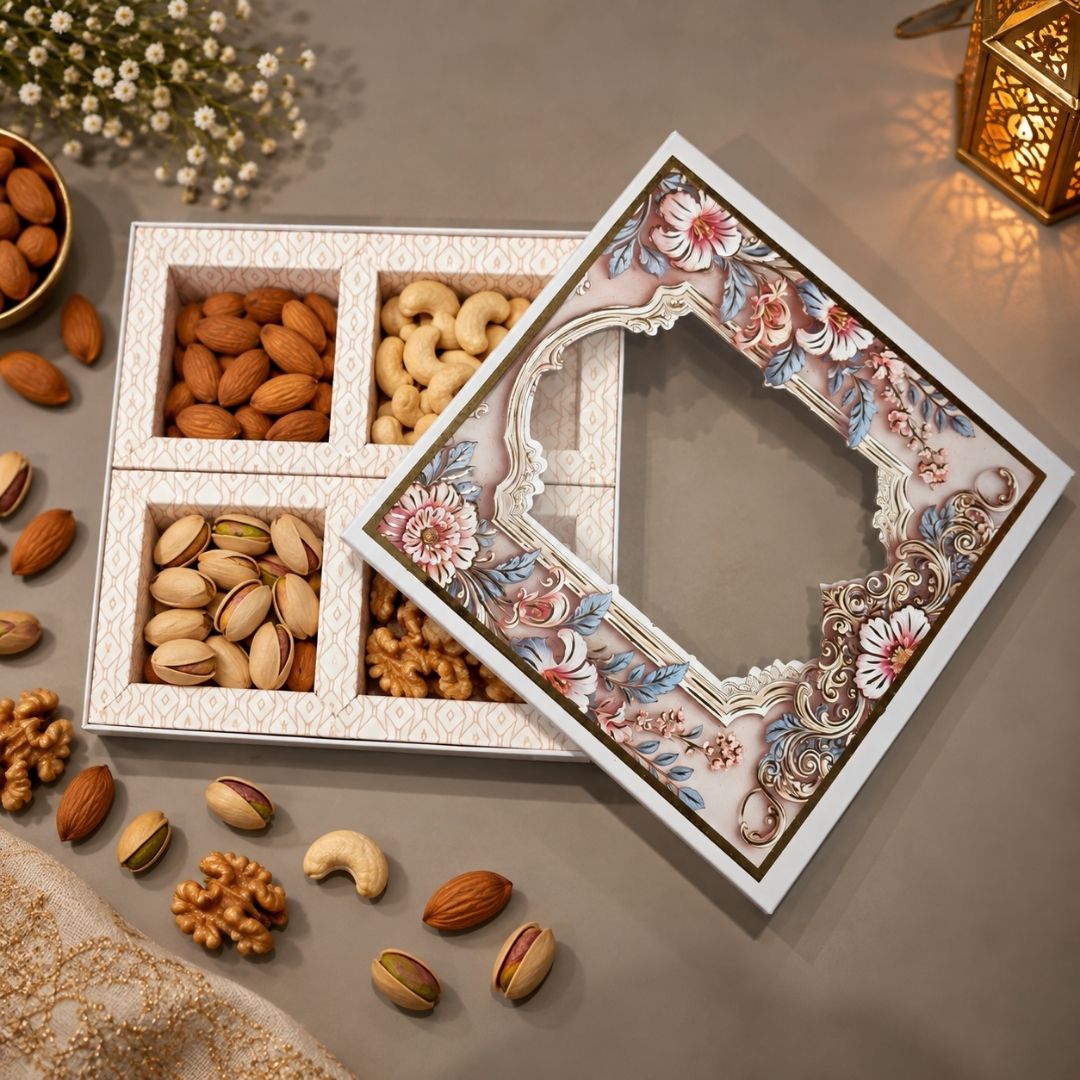 4 Compartment Dry Fruit Box 2609