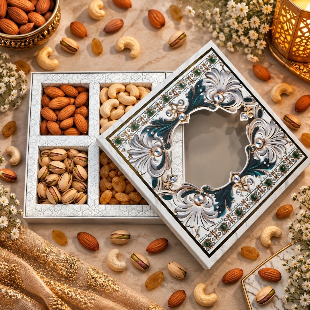 4 Compartment Dry Fruit Box 2611