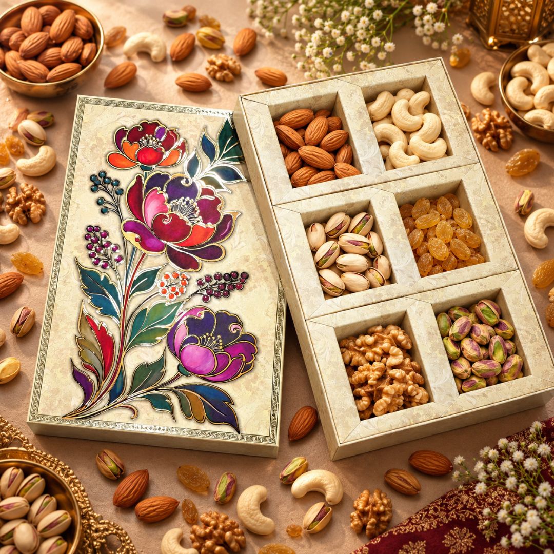 6 Compartment Dry Fruit Box 1036 B