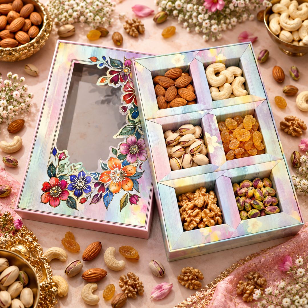 6 Compartment Dry Fruit Box 1056 D