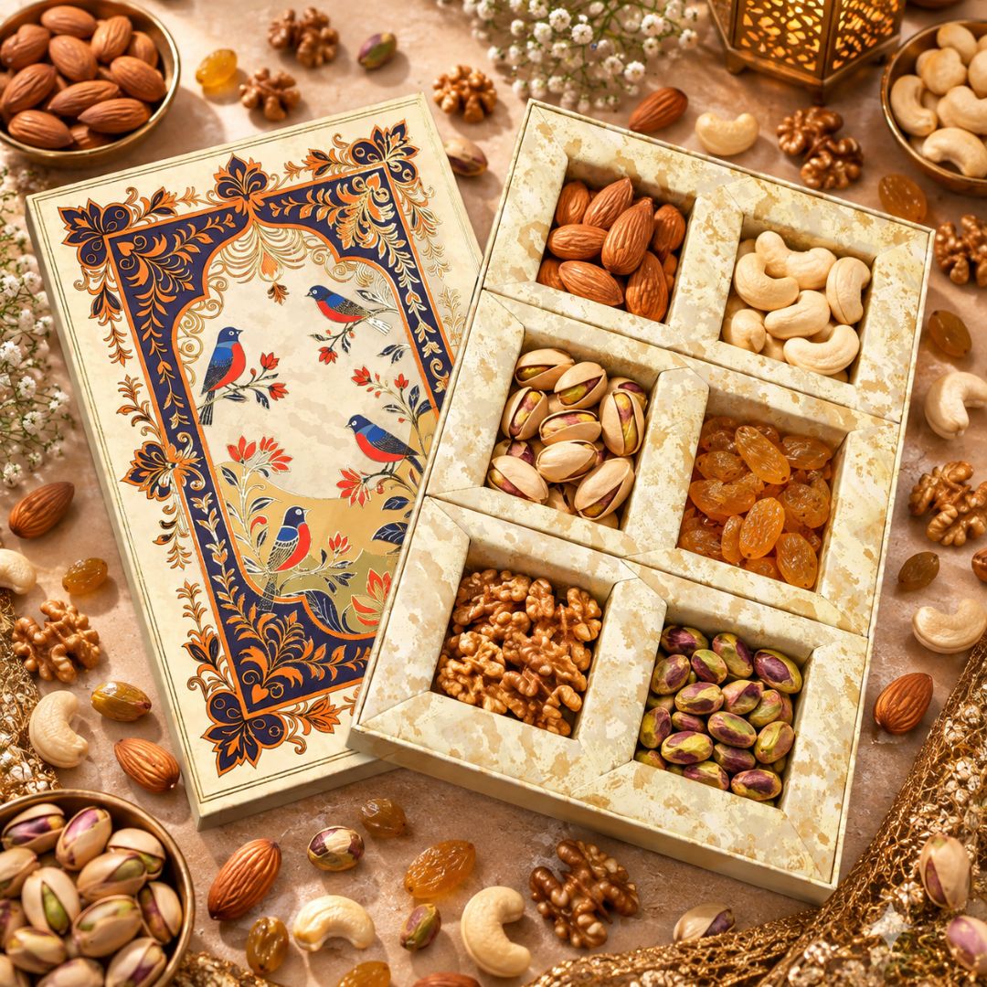 6 Compartment Dry Fruit Box 1056 F