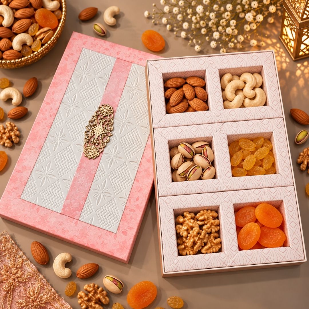 6 Compartment Dry Fruit Box 2626