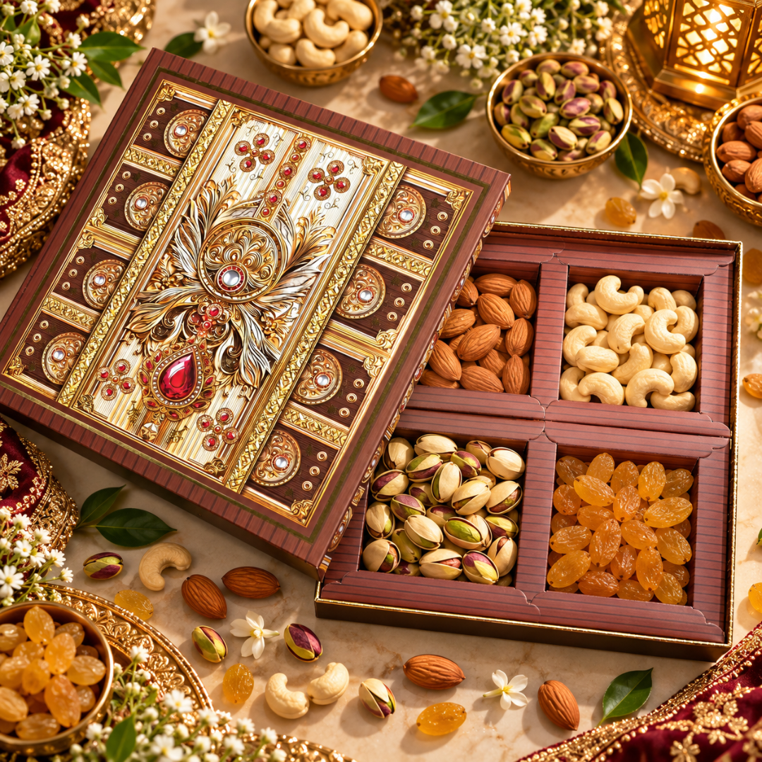 4 Compartment Dry Fruit Box 2601
