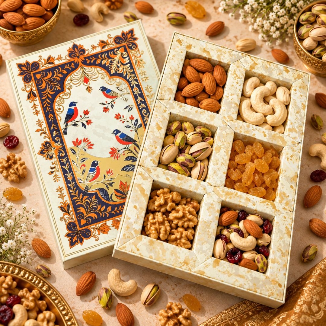 6 Compartment Dry Fruit Box 1066 F